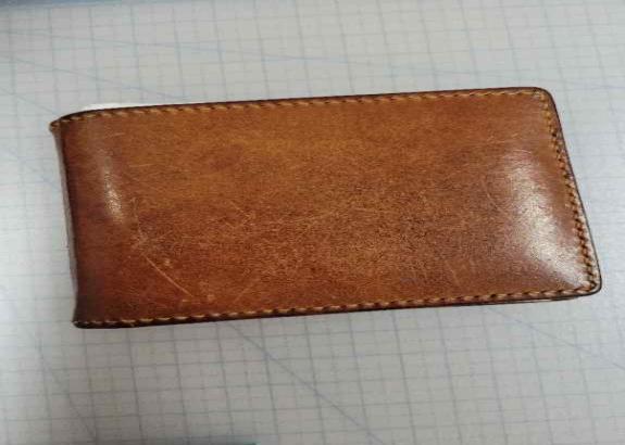 갈색 머니클립지갑